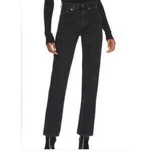 Agolde Women's Black Straight Leg Jeans